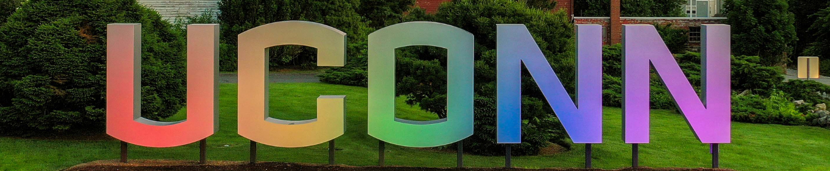 UConn rainbow sign